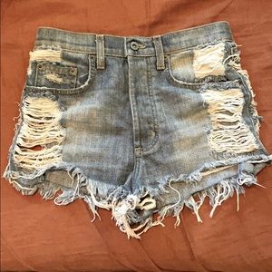 LF Carmar Distressed Denim Shorts